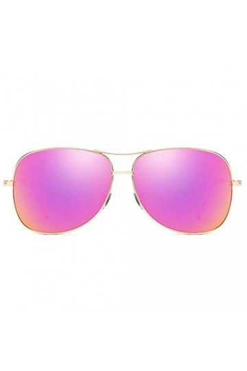 Raxinbang Lunettes de Soleil Mode Sauvage Nouvelle Matière Métallique Lunettes De Soleil Colorées Monture dor Cadre Vert/Ros