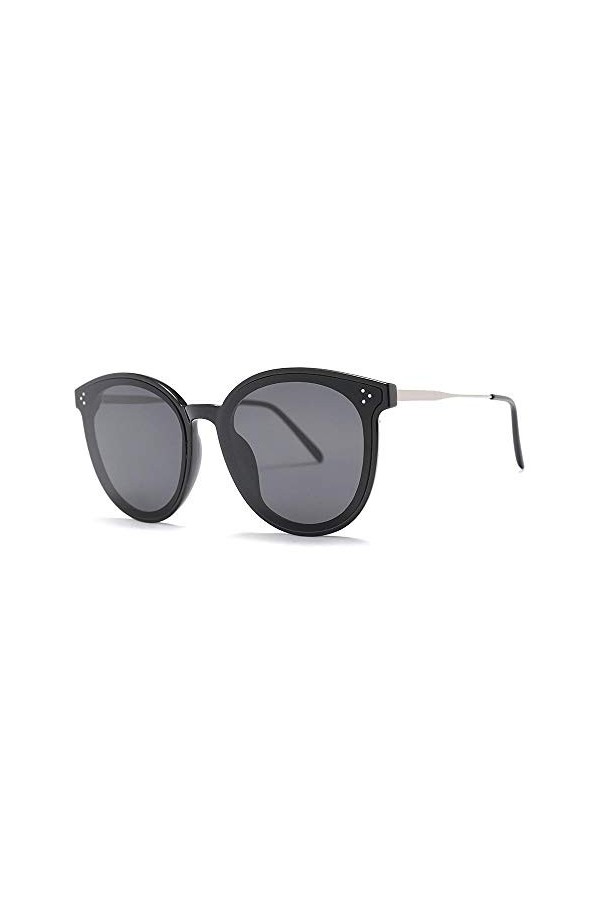QINGZHOU Lunettes De Soleil,Superbes Lunettes De Soleil À Monture Ronde À La Mode Pour Femmes, Grand Cadre, Lunettes De Solei