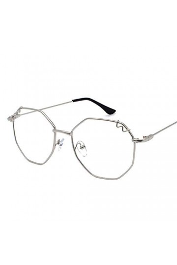 QINGZHOU Lunettes De Soleil,Lunettes De Soleil À La Mode En Métal Grand Cadre Lunettes De Soleil Tendance Hommes Et Femmes, C