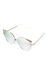 QINGZHOU Lunettes de Soleil,Lunettes de soleil pour dames Tendance décontractée Lunettes pour femmes Pieds en métal Mode Lune