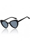 DUCO Lunettes de soleil polarisées tendance cœur pour femmes Lunettes de soleil fines Yeux de chat Lunettes de soleil vintage