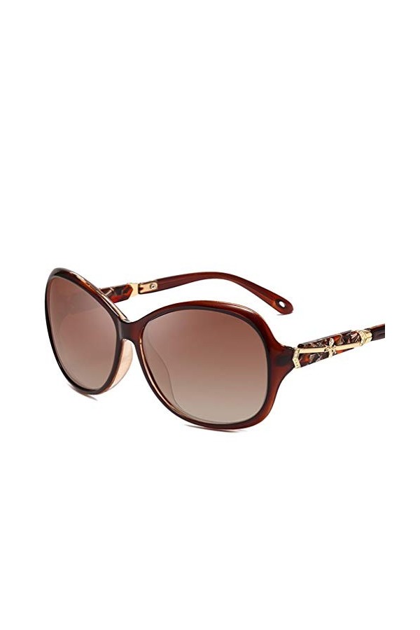 YWYU Nouvelles Lunettes de Soleil Mode pour Femmes Polarized Trend Sunglasses Personnality Plate Mirror Legs Lunettes de Sole