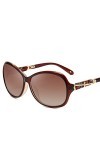 YWYU Nouvelles Lunettes de Soleil Mode pour Femmes Polarized Trend Sunglasses Personnality Plate Mirror Legs Lunettes de Sole