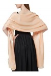 chuangminghangqi Écharpe élégante pour femme,Étole en satin solide,Étole de soirée,Écharpe en soie,Étoles longues pour robe d