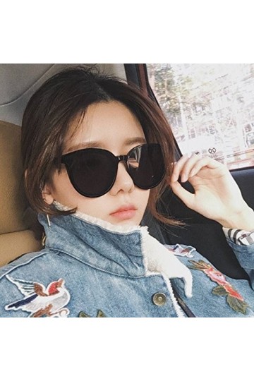 hmjsmj Lunettes de soleil à ossature gris-noir à monture noire pour lunettes de soleil de tournée de conduite de tir de rue d