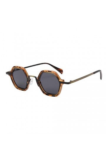 HPIRME lunettes de soleil polarisées de style rétro pour hommes uv400 polygone mâle punk dames lunettes de soleil femmes vint