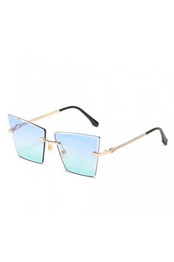 NEWCES Lunettes de Soleil Mode Femme étrange œil de Chat sans Cadre Color : G 