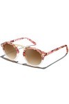 Carfia Lunettes de Soleil Femme Polarisées Mode Rétro Vintage la Protection UV 400 pour Conduire Voyager