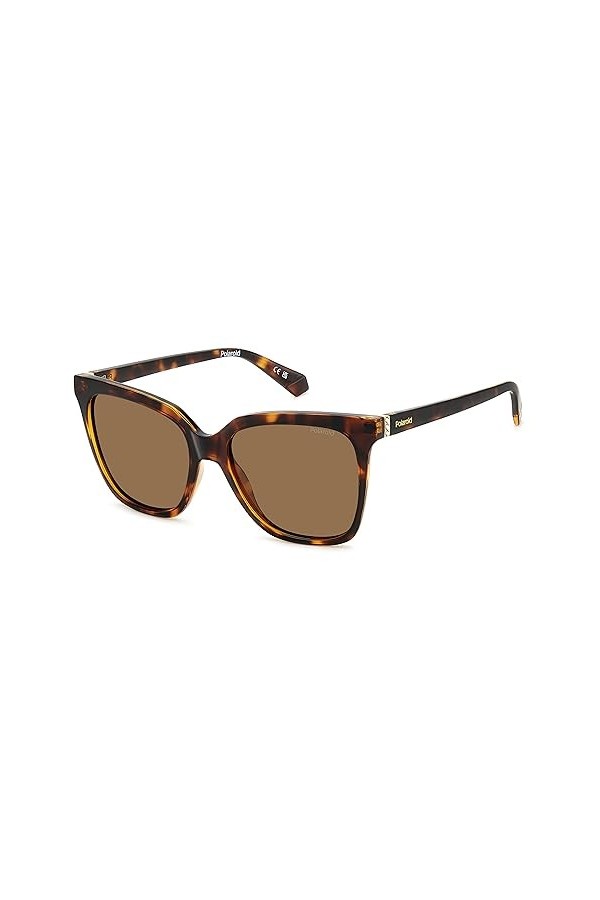 Polaroid Lunettes de Soleil PLD 4155/S/X 086 55/17/145 Femme Sunglasses, 086/SP Havana, 55 Unisex