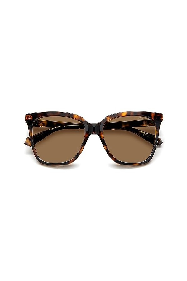 Polaroid Lunettes de Soleil PLD 4155/S/X 086 55/17/145 Femme Sunglasses, 086/SP Havana, 55 Unisex
