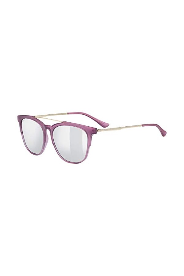 uvex Lgl 46 - Lunettes de Soleil pour Hommes et Femmes - Effet Miroir - Catégorie de Filtre 3 - Rose Matt/Silver - One Size
