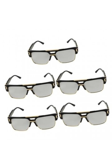 Holibanna 5Pcs Lunettes De Soleil Pour Hommes Lunettes De Pêche Lunettes De Soleil Carrées Vintage Lunettes De Soleil De Mode