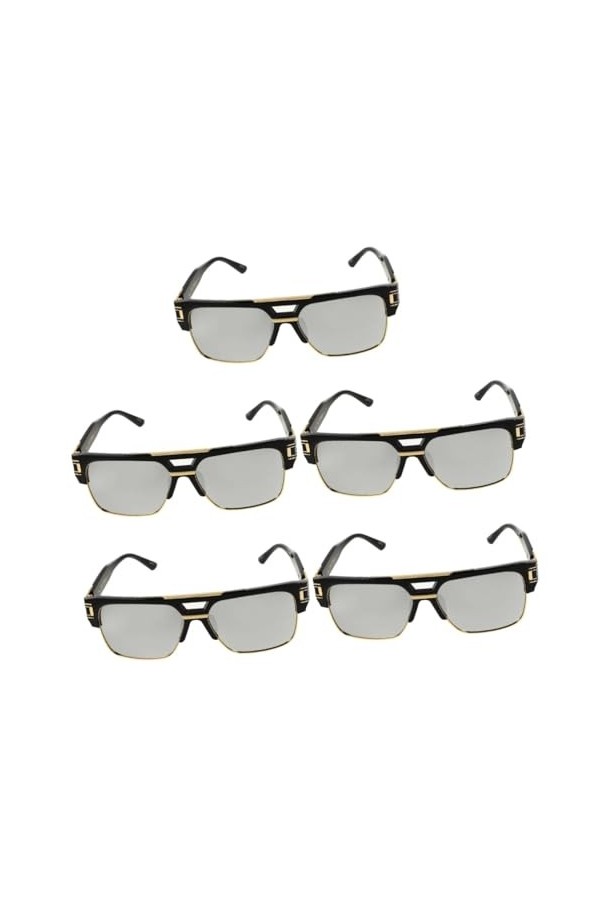 Holibanna 5Pcs Lunettes De Soleil Pour Hommes Lunettes De Pêche Lunettes De Soleil Carrées Vintage Lunettes De Soleil De Mode