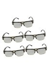 Holibanna 5Pcs Lunettes De Soleil Pour Hommes Lunettes De Pêche Lunettes De Soleil Carrées Vintage Lunettes De Soleil De Mode