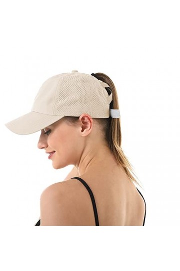 Adicloz Queue de Cheval Casquette Femme Ete, Casquette Baseball Réglable averc Maille Respirante, Casquette Femme pour Runnin