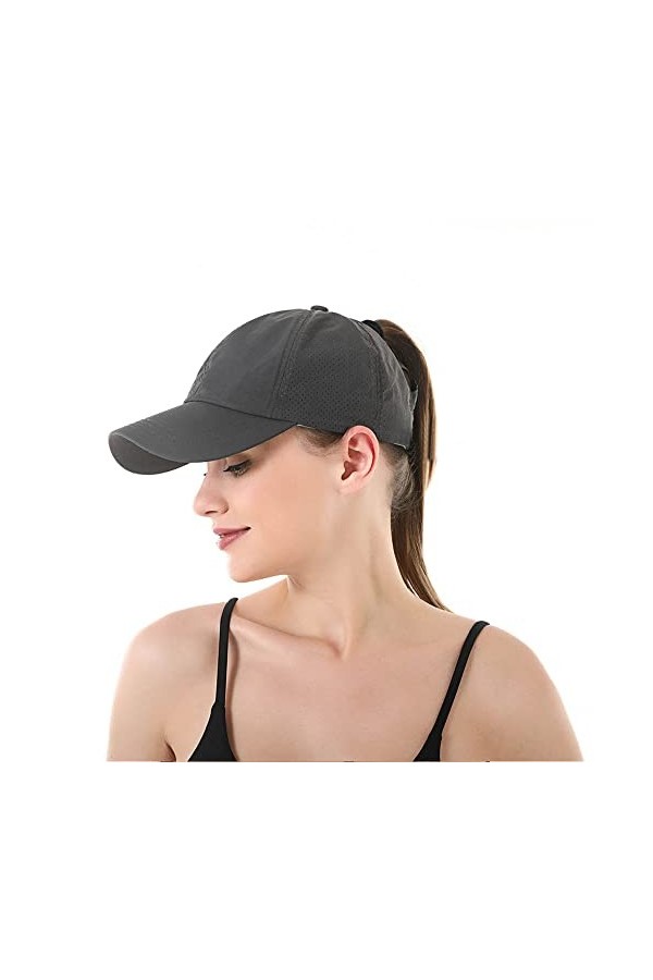 Adicloz Queue de Cheval Casquette Femme Ete, Casquette Baseball Réglable averc Maille Respirante, Casquette Femme pour Runnin