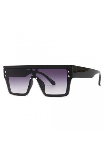 HPIRME Lunettes de soleil carrées vintage à dessus plat pour femmes et hommes - Lunettes de soleil de voyage à rivets siamois