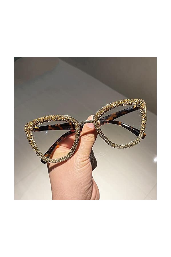 PAIHUIART Lunettes De Soleil Femme Lunettes De Soleil Homme Polarisées Cat Eye Womens Lunettes De Soleil Clear Lens Lunettes 