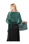 Atigy Satin Chale Mariage Echarpes et Foulards pour Robe de Soirée Élégant Etole Châle Mariage pour Femme Vert 
