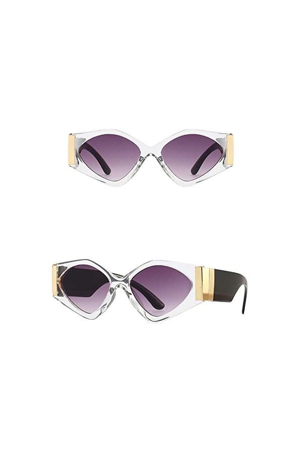 HCHES Mode Carré Femmes Lunettes De Soleil Designer De Luxe Noir Dégradé Lentille Surdimensionné Lunettes De Soleil Femme Gra