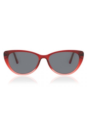 SmartBuy Collection Merijean/S SS-CP138B Lunettes de soleil à bord complet pour femme Motif œil de chat Transparent Rouge, Tr