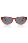 SmartBuy Collection Merijean/S SS-CP138B Lunettes de soleil à bord complet pour femme Motif œil de chat Transparent Rouge, Tr