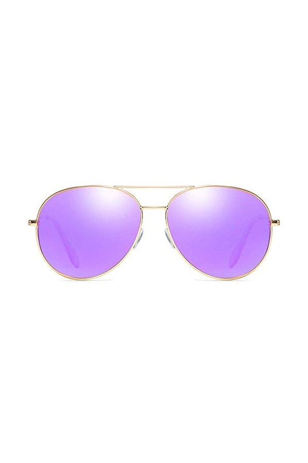 Lunettes De Soleil Lunettes De Soleil Lunettes De Soleil Classiques En Métal Cadre Doré Violet/Rose/Violet Rose Lentille Homm