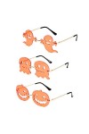 TIYETA 3 Pièces Lunettes sans Monture Irrégulières Lunettes Fantôme Drôle Pieuvre Citrouille Lunettes De Soleil pour Femmes H