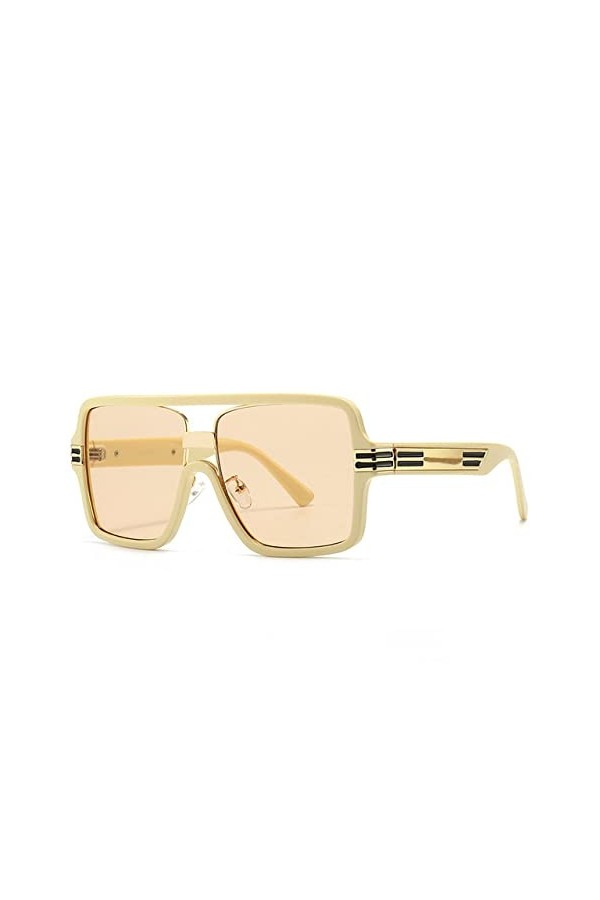 HPIRME Lunettes de soleil plates une pièce carrées surdimensionnées pour femmes lunettes de soleil hommes Vintage nuances dég