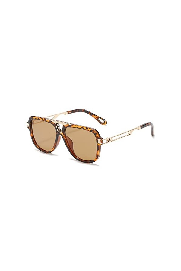 HPIRME Lunettes de soleil hommes lunettes de soleil pour femmes conduite lunettes hommes femmes nuances UV400, C4 léopard, ta