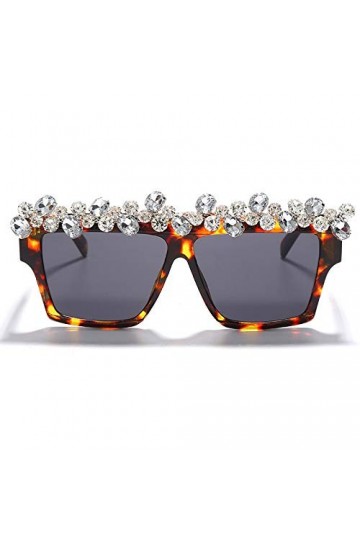 MASKIS Lunettes De Soleil Carrées En Diamant Pour Femme, Lunettes De Soleil En Strass Pour Homme, Lunettes Punk One Piece