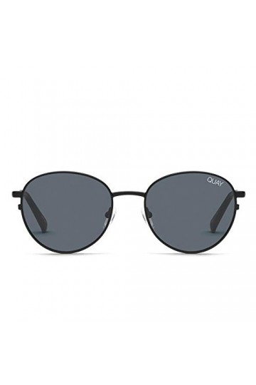 Quay Australia CRAZY LOVE Womens Sunglasses Classic Round - Black/Smoke