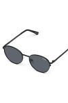 Quay Australia CRAZY LOVE Womens Sunglasses Classic Round - Black/Smoke