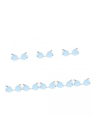 CALLARON 8 Pièces Lunettes De Soleil Coquille Lunettes Drôles Lunettes Coquille Lunettes De Soleil Sans Monture Lunettes Rave