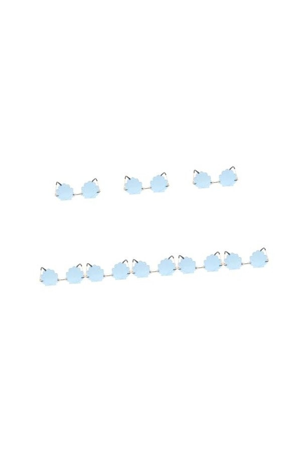 CALLARON 8 Pièces Lunettes De Soleil Coquille Lunettes Drôles Lunettes Coquille Lunettes De Soleil Sans Monture Lunettes Rave