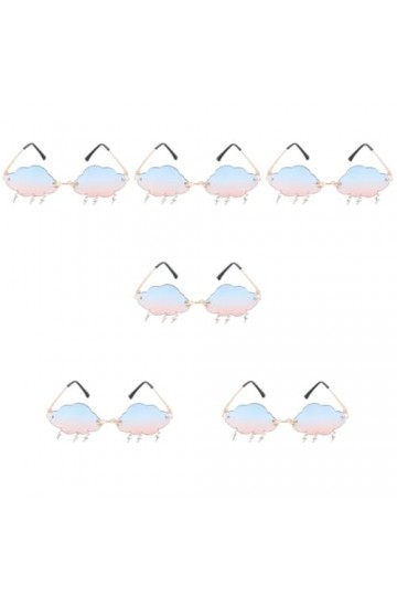 Abaodam 6 Paires Lunettes De Soleil Nuage Des Lunettes De Soleil Lunettes De Soleil De Noël Femmes Lunettes Disco Femme Il Pl
