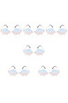 Abaodam 6 Paires Lunettes De Soleil Nuage Des Lunettes De Soleil Lunettes De Soleil De Noël Femmes Lunettes Disco Femme Il Pl