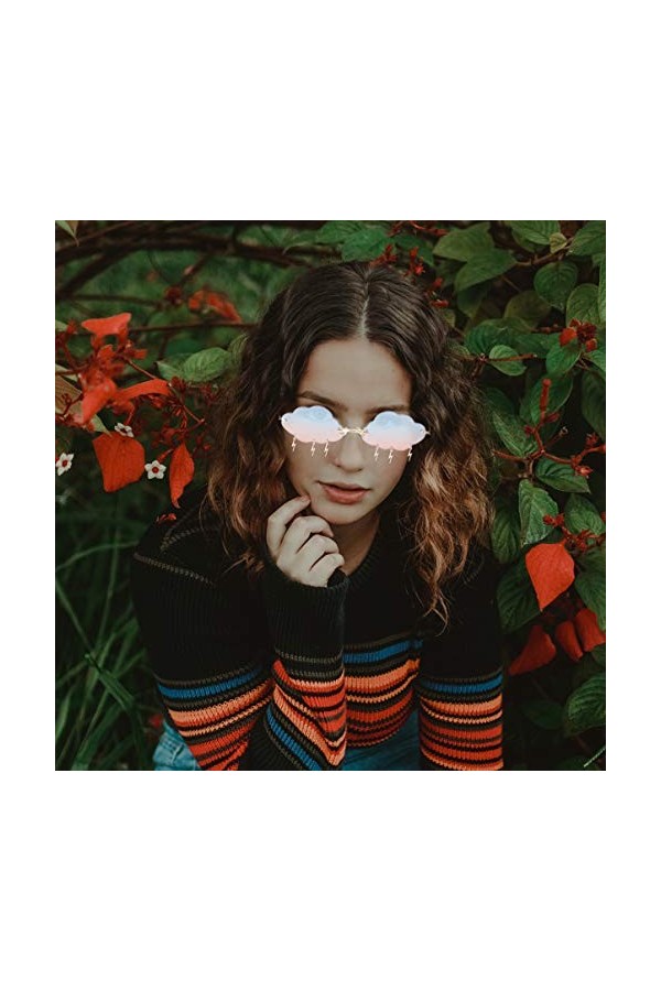 Abaodam 6 Paires Lunettes De Soleil Nuage Des Lunettes De Soleil Lunettes De Soleil De Noël Femmes Lunettes Disco Femme Il Pl