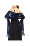 Étole en Satin Châle de Mariée Elégante Wrap Foulard Écharpe en Satin Mariage Cocktail Soirée Cérémonies Fêtes pour Cadeau Fê