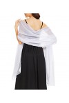Étole en Satin Châle de Mariée Elégante Wrap Foulard Écharpe en Satin Mariage Cocktail Soirée Cérémonies Fêtes pour Cadeau Fê