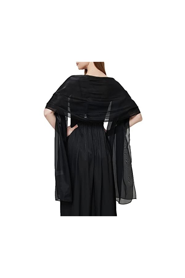 Étole en Satin Châle de Mariée Elégante Wrap Foulard Écharpe en Satin Mariage Cocktail Soirée Cérémonies Fêtes pour Cadeau Fê