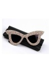 PAIHUIART Lunettes De Soleil Femme Lunettes De Soleil Homme Polarisées Lunettes De Soleil Femme Luxe Strass Oeil De Chat Lune