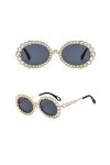 HCHES Lunettes de soleil strass femmes ovales bling diamant lunettes de soleil femmes nuances rondes, 2, taille unique