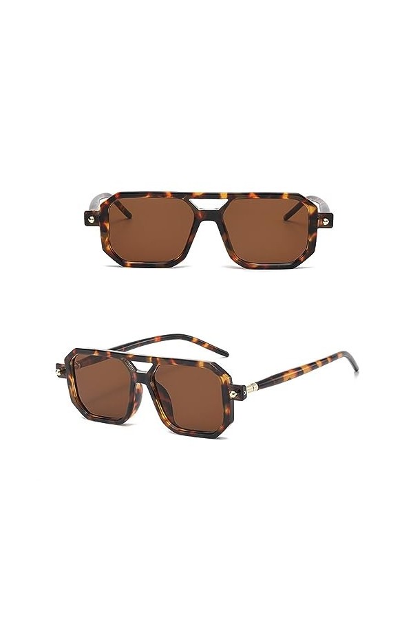 Lunettes de Soleil rétro pour Hommes Vintage Blue Light Blocking Lunettes de Soleil Femmes,6,Taille Unique