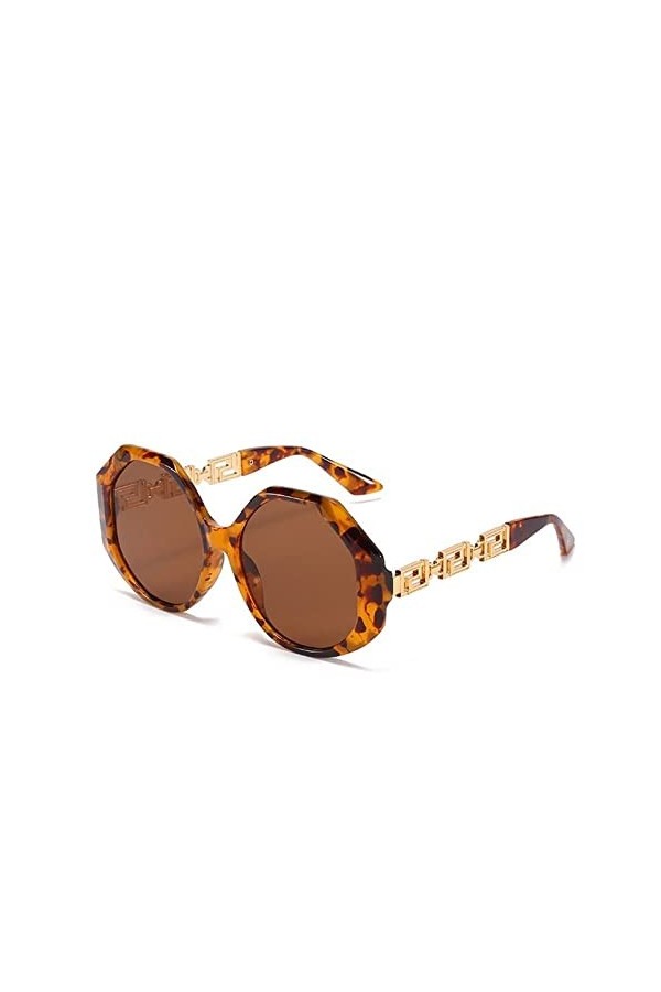 Lunettes de Soleil carrées surdimensionnées rétro Vintage Femmes Lunettes de Soleil polygone Lunettes Hommes Nuances Lunettes