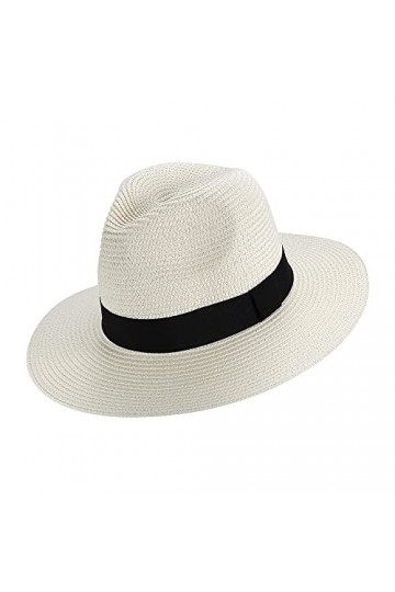 EightSpace Chapeau Panama pour Homme et Femme, Chapeau de Soleil UV, Chapeau de Paille Large, Chapeau Fedora, Chapeau dété d