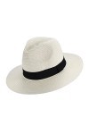 EightSpace Chapeau Panama pour Homme et Femme, Chapeau de Soleil UV, Chapeau de Paille Large, Chapeau Fedora, Chapeau dété d