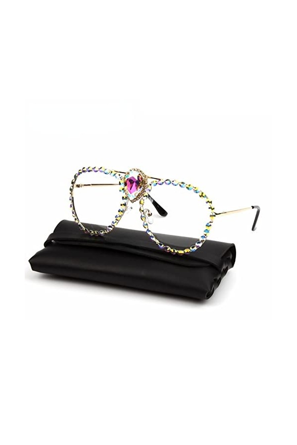 PAIHUIART Lunettes De Soleil Femme Lunettes De Soleil Homme Polarisées Lunettes À Lentilles Transparentes Surdimensionnées Ho