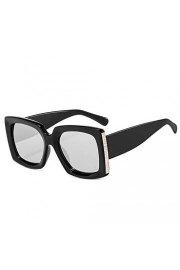 HCHES Rétro carré grandes lunettes de soleil femmes Designer Cool Sexy Vintage noir surdimensionné lunettes de soleil hommes 