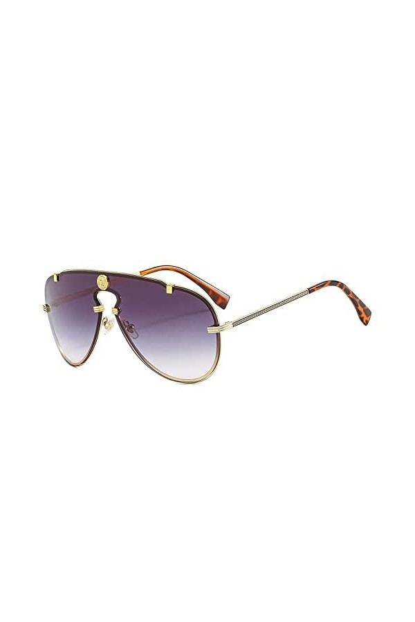 Lunettes de soleil vintage en alliage One Piece pour femmes Lunettes de soleil dégradées Hommes Conduite Lunettes Lady Shades